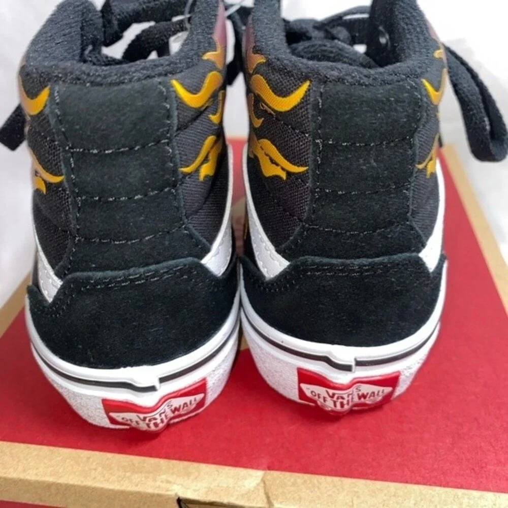 new vans flame shoe filmore high top 11 youth old school lace up retro